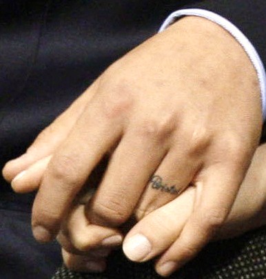 Levi Johnston Has Tattoo that Read Bristol on his Ring Finger